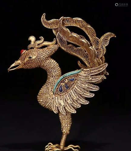 GOLD PHOENIX ORNAMENT