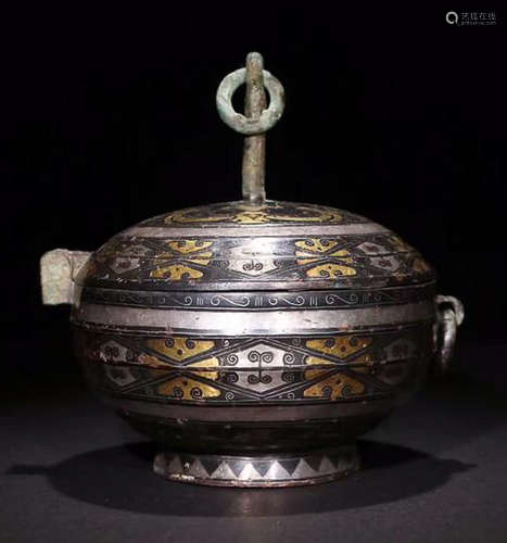 COPPER GILT & SILVER CENSER