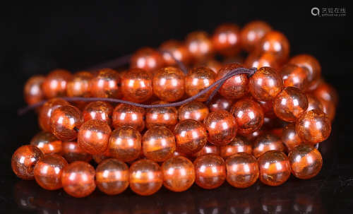 OLD AMBER 108 BEADS