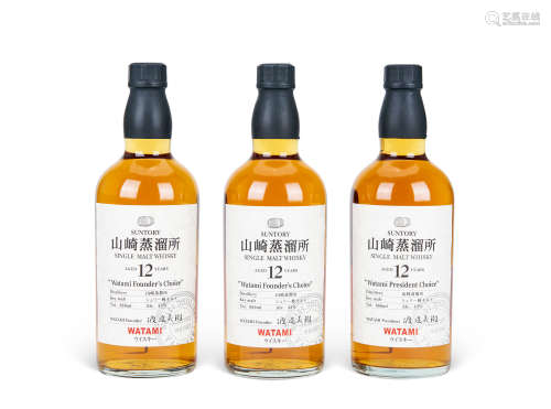 〓绝版限量〓 山崎12年雪莉桶总裁签名版日本单一麦芽威士忌 3瓶