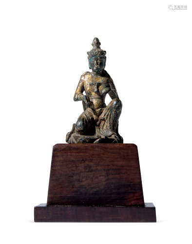 明或更早 铜鎏金供养菩萨像