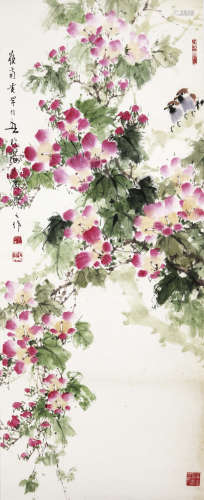 黃幻吾 (1906－1985) 花卉 立軸