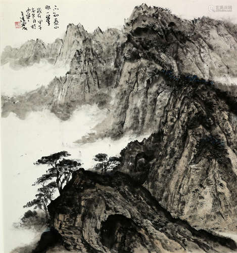 徐子清《不知泰山那一峰》 设色纸本