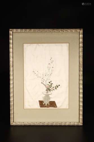 A FLOWER BONSAI EMBROIDERY