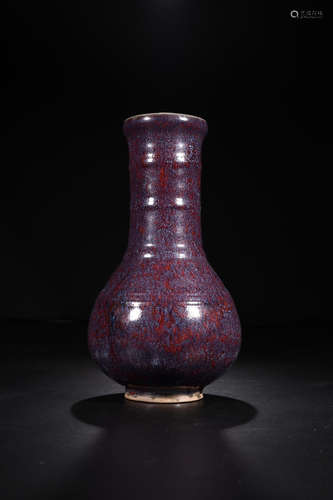 A FLAMBED GLAZED VASE