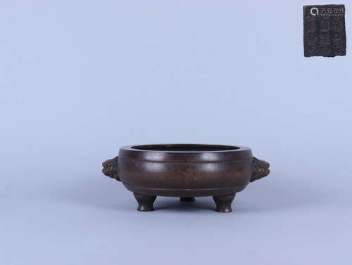 A CHONGZHEN MARK COPPER CENSER