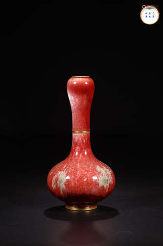 A RED GLAZED GALIC-HEAD VASE