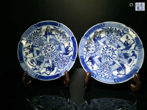 PAIR OF KANGXI MARK PLATES