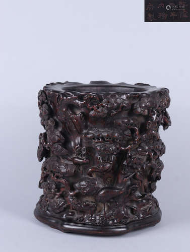 A CHENXIANG WOOD BRUSH POT