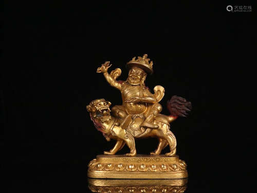 A GILT BRONZE BUDDHA