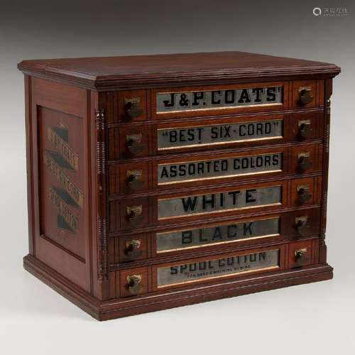 J. & P. Coats Spool Cabinet