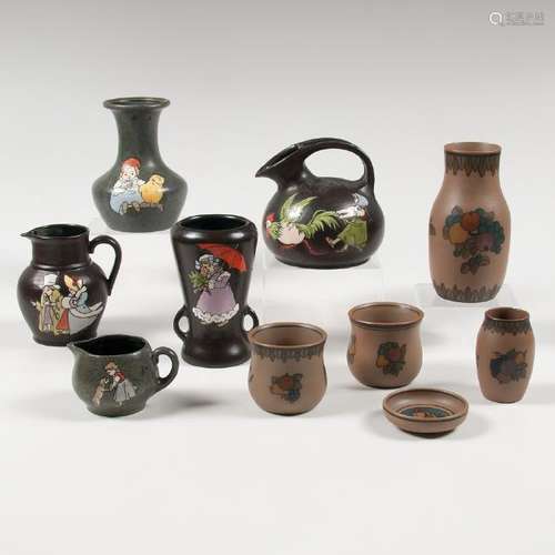 Teplitz and L. Hjorth Pottery Sets