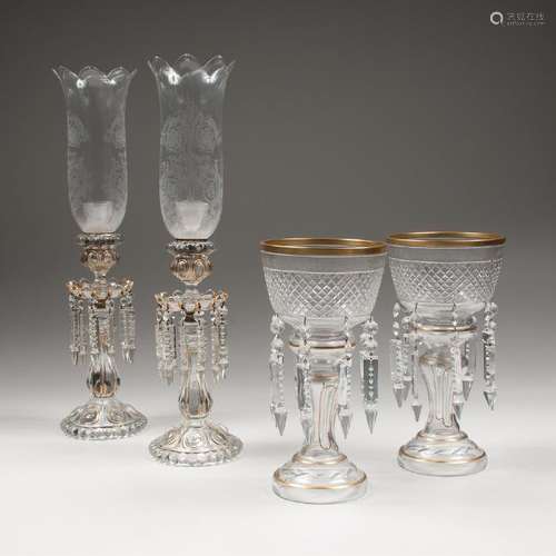 Crystal Hurricane Candlesticks and Lusters