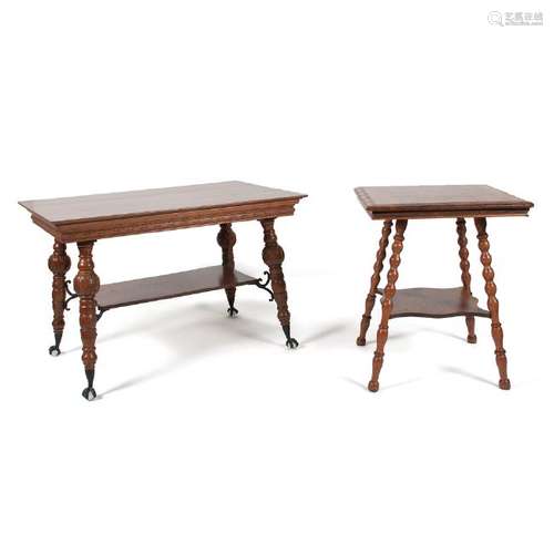 Oak Carved Tables