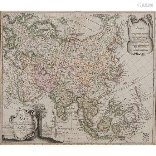 Leonhard Euler (Swiss, 1707-1783) Engraved Map of Asia