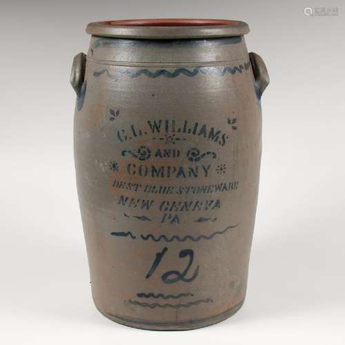 C.L. Williams & Co. Twelve-Gallon Stoneware Crock