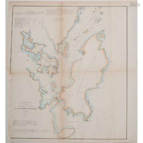 United States Coastal Survey Maps, Lot of Thirteen