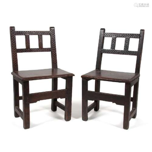 Jacobean Style Oak Chairs