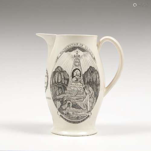 Liverpool Creamware Washington in Glory, America in