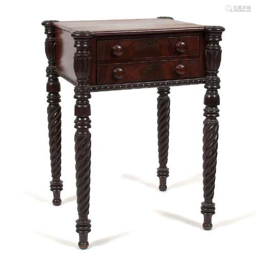 Fine Salem Massachusetts Work Table attributed to