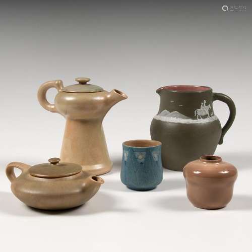 American Art Pottery Pitcher, Teapots, and Vessels