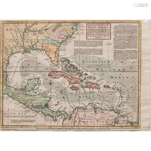 Maps of West Indies and Central America, Lot of Four