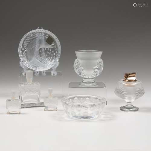 Lalique Vase, Smoking Accessories, and Perfumes