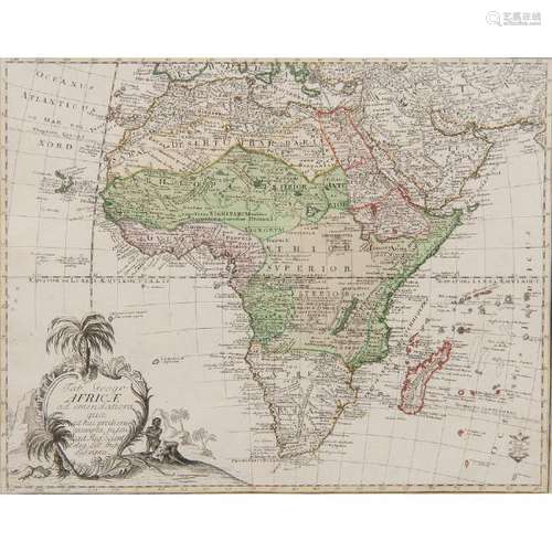 Leonhard Euler (Swiss, 1707-1783) Engraved Map of