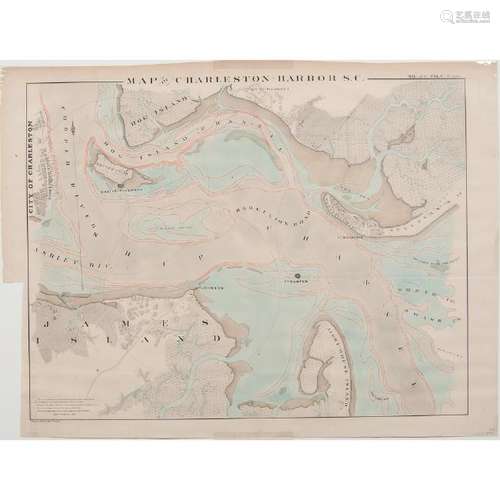 Bowen & Co. Map of Charleston Harbor S.C.