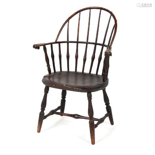 Sack Back Windsor Chair with Knuckle Arms