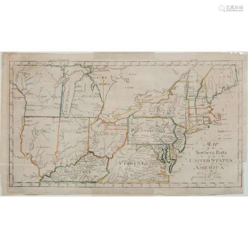 Abraham Bradley Jr. Map of the Northern Parts of the