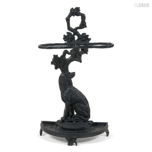 Cast Iron Umbrella Stand with Dog