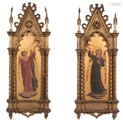 Renaissance Revival Gilt-Framed Paintings