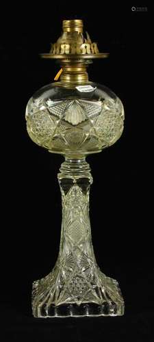 Glass Oil Lamp Circa 1900