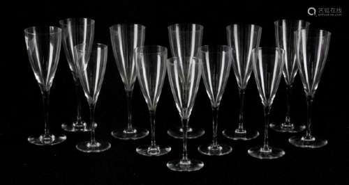 Set of (12) Baccarat Wine Glasses
