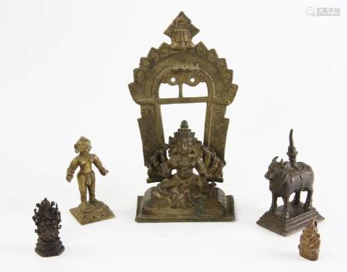 Collection of Five Asian Bronze Figures