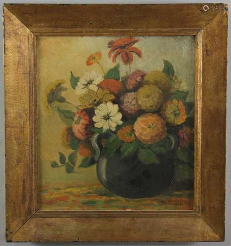 Flora Kesler Still Life of Zinnias