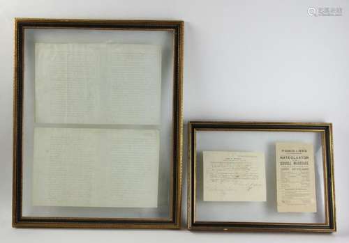 Antique Letter/New York Court Document