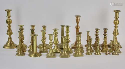 Collection of 19th/20th Century Brass Candlesticks