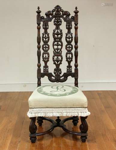 Spanish Carved Walnut Chair