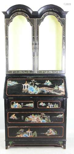 Japanese Paint Decorated Slant Lid Desk