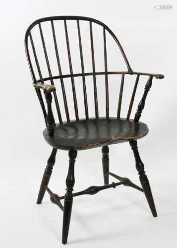 19th Century Knuckle Arm Windsor Chair