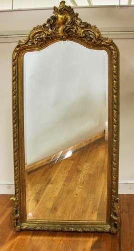 Beveled Glass Mirror in Gilt Frame