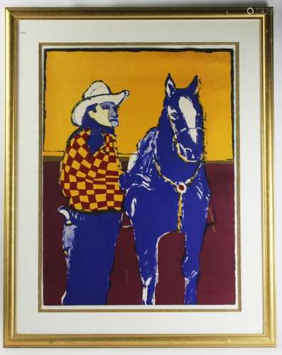 Fritz Scholder, Colored Lithograph