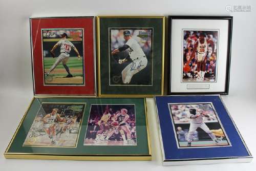 Group of Framed Sports Autographs