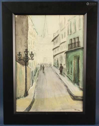 Albert Marquet, Street Scene, Watercolor