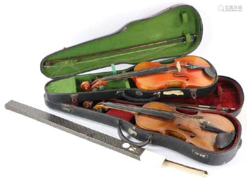 Group of Violins and Bows