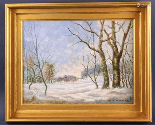 In the Manner of Bruce Crane, Winter Forest Landscape