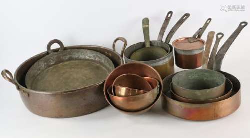 Collection of Vintage Copper Cookware