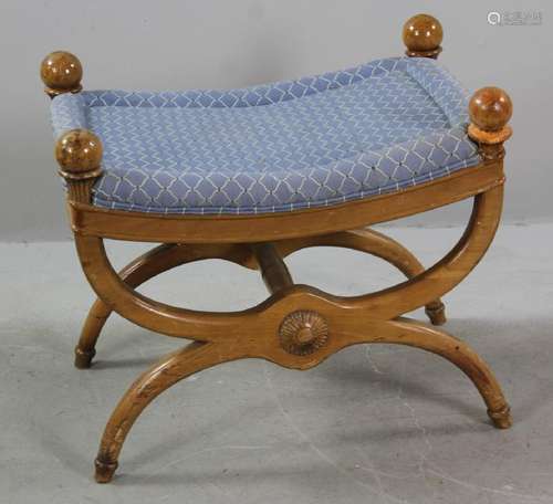 Regency Style Upholstered Bench